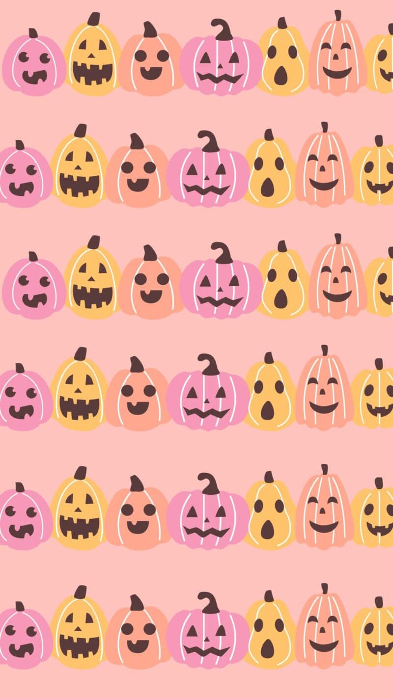 pink, orange and purple Halloween jack o lanterns patterns