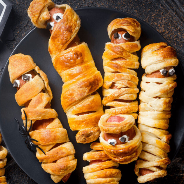 vegan hotdogs as a Halloween party savory appetizer