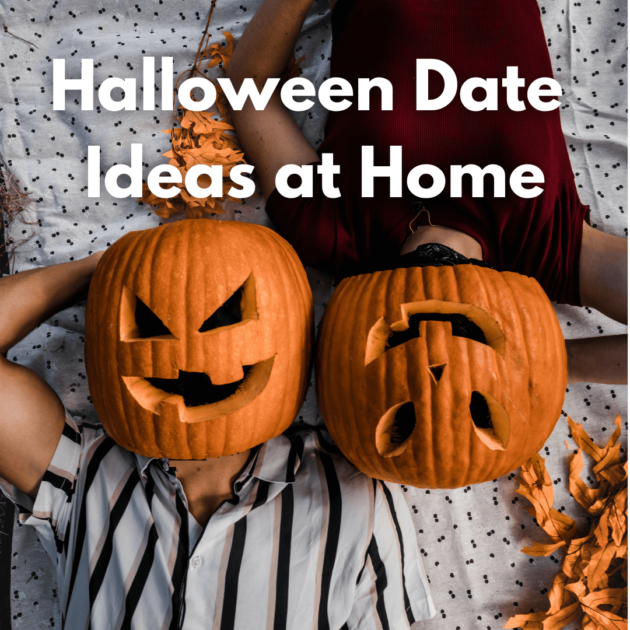 two pumpkins that were carved at a date night