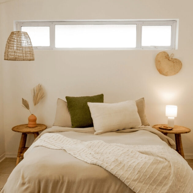 simple room with calm decor