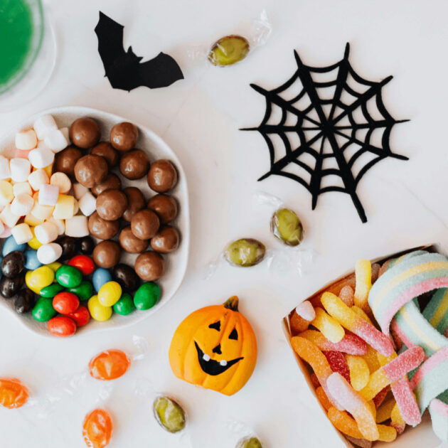 vegan snacks at a Halloween party