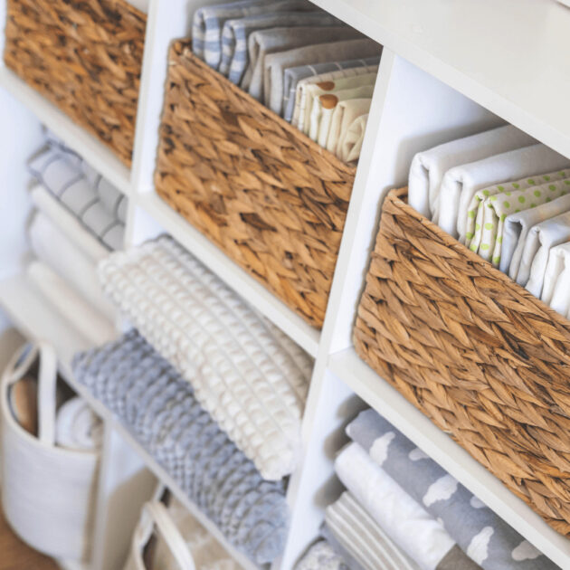 woven baskets for kitchen organization