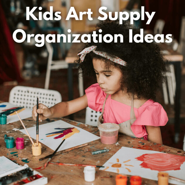 a kid creating art in an art room
