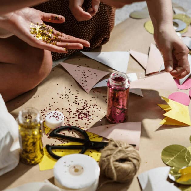 craft station for new years eve party at home