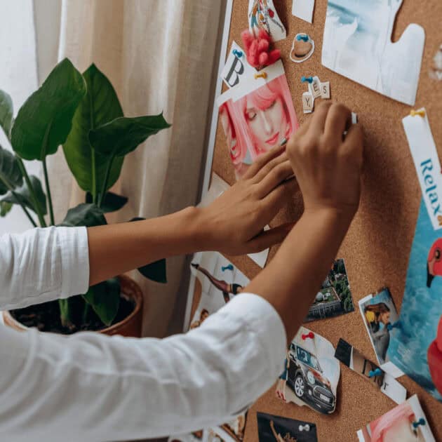 DIY vision board for new years party