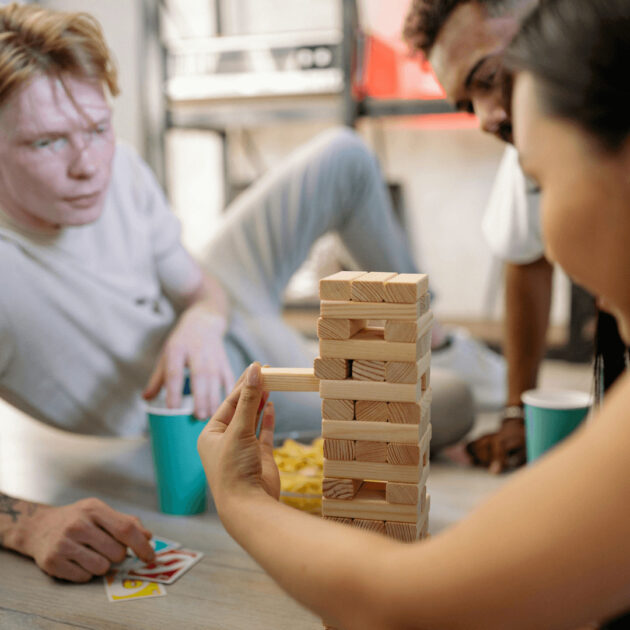 Jenga game for turkey day