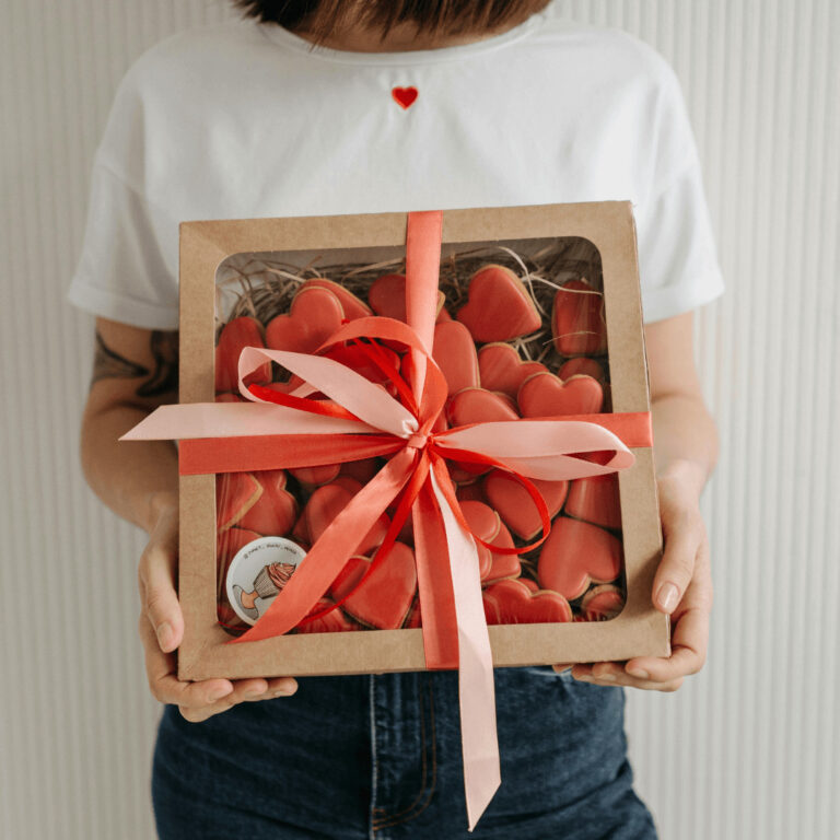 a box of cookies for a valentines gift for husband