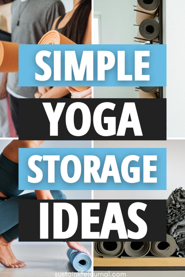 yoga mats on shelves