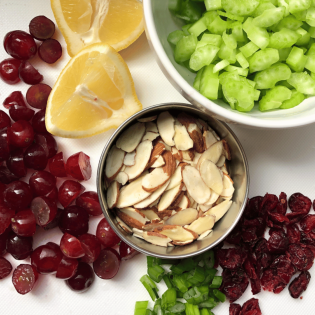 ingredients for plant based chicken salad