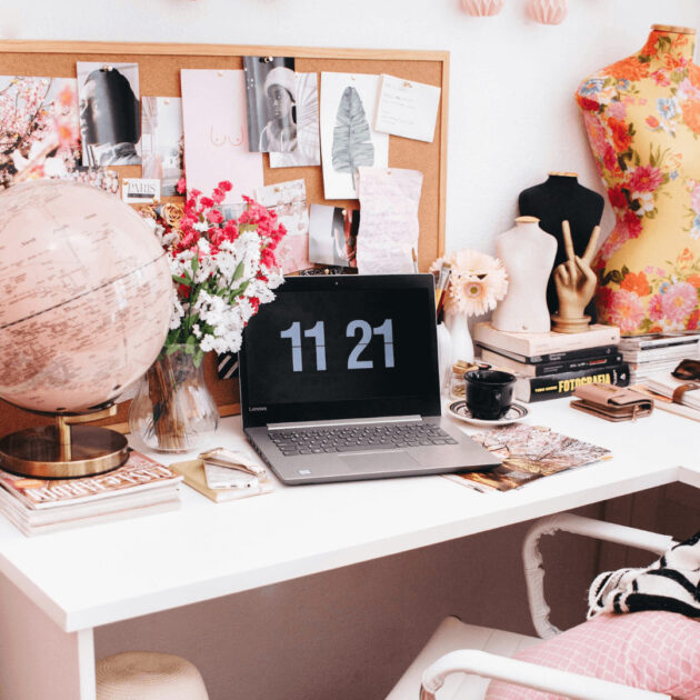cork bulletin board to organize papers