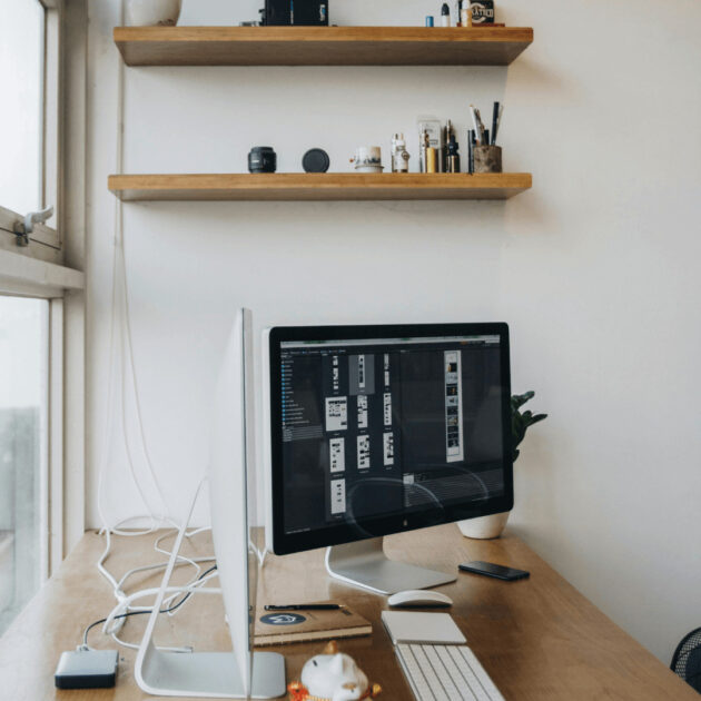 vertical desk storage