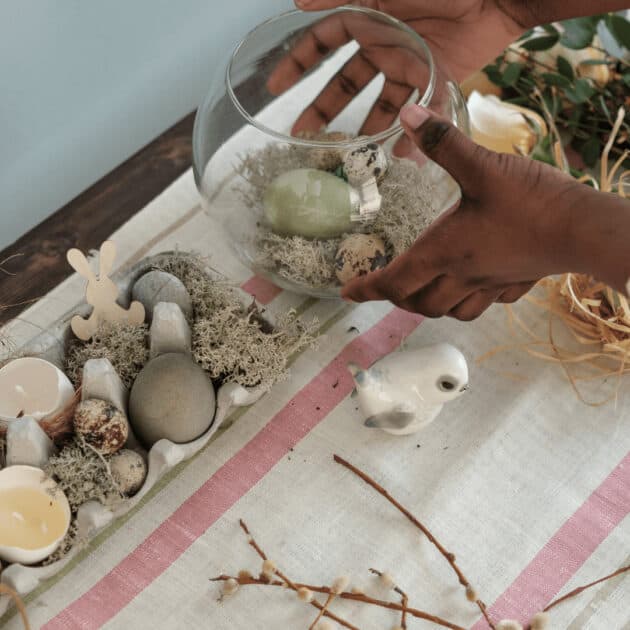 egg terrarium for table decor