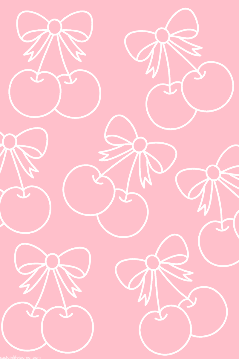cherry bow coloring sheet