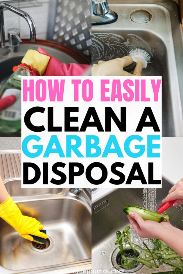 cleaning a kitchen sink garbage disposal