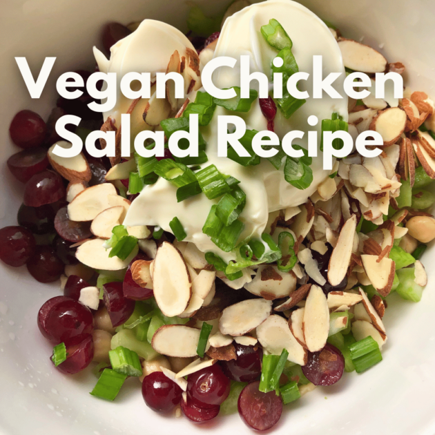 vegan chicken salad with chickpeas