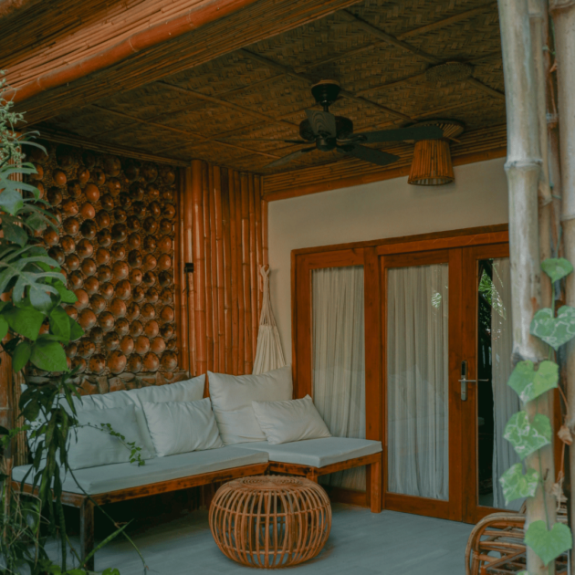 bamboo accent wall