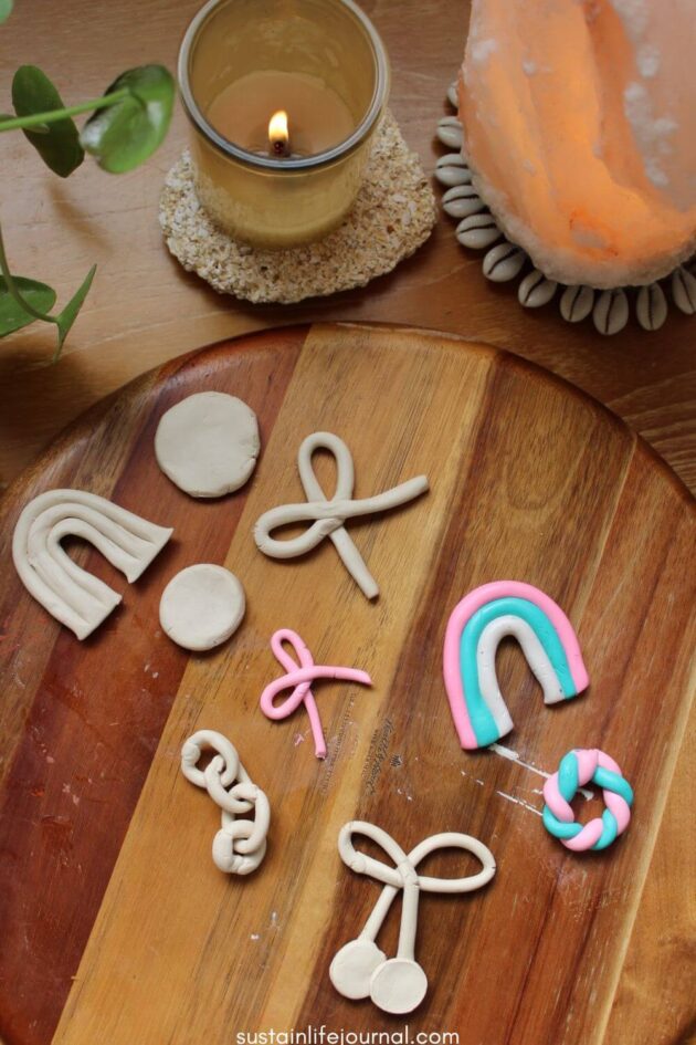 various clay charms
