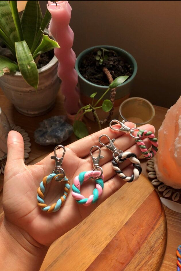 handmade clay keychains
