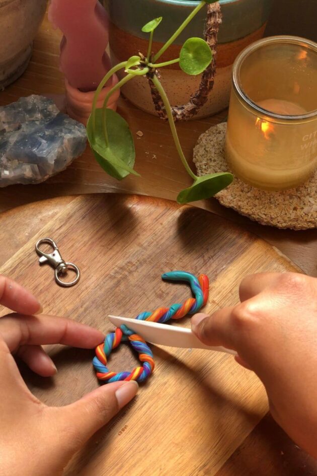 DIY clay project making with clay tools