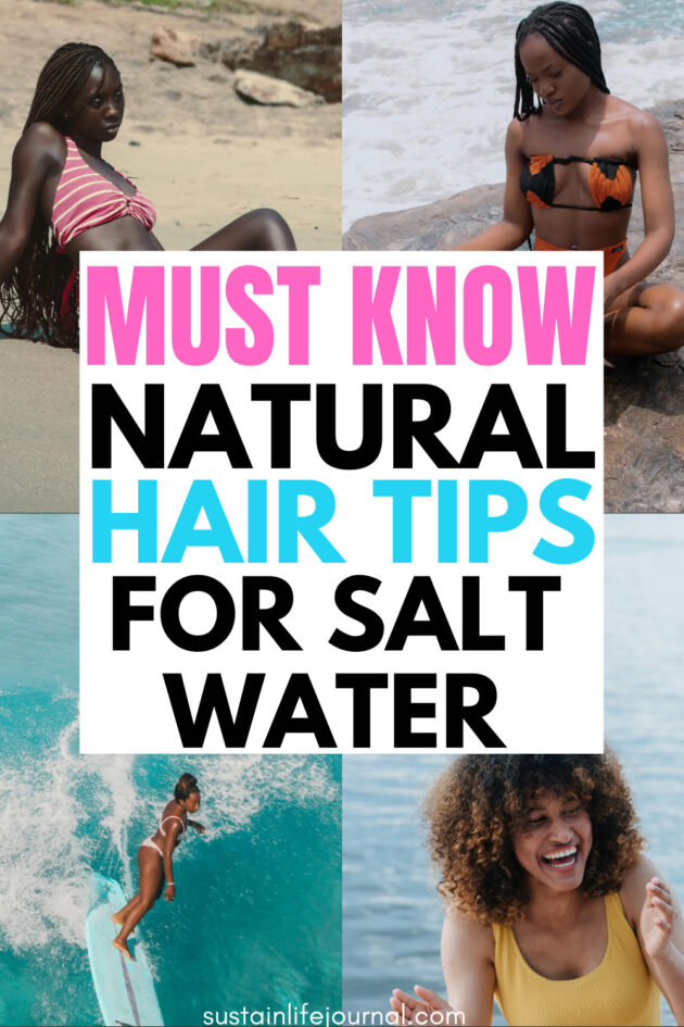 women with curly hair, braids and cornrows in salt water