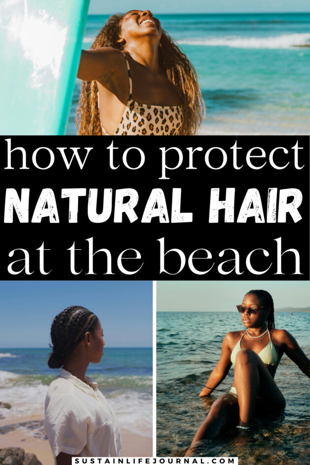 women with braids, cornrows and curly hair at the beach