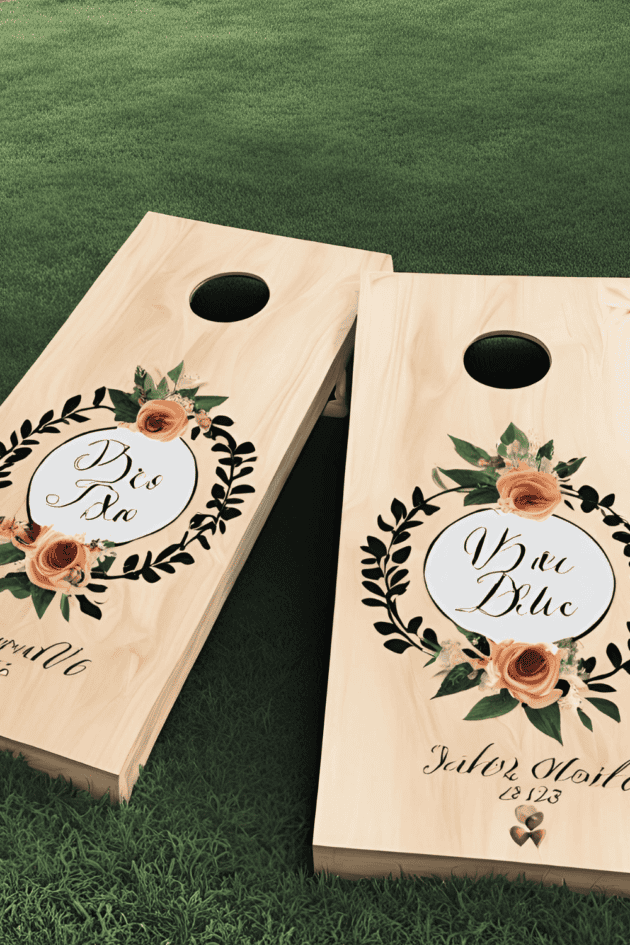wedding cornhole board