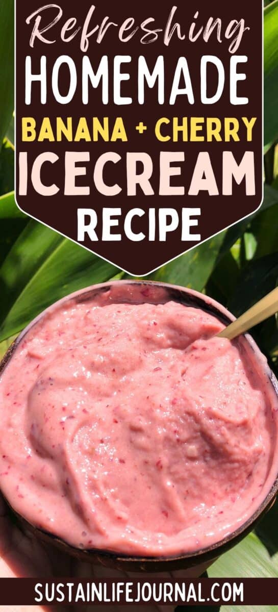 banana cherry nice cream