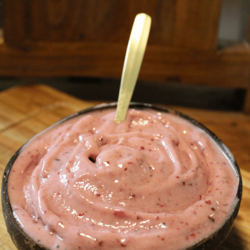 cherry banana homemade ice cream