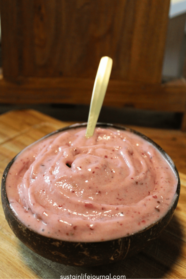 cherry banana homemade ice cream