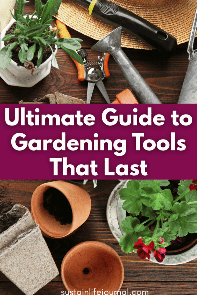 gardening tools and pots