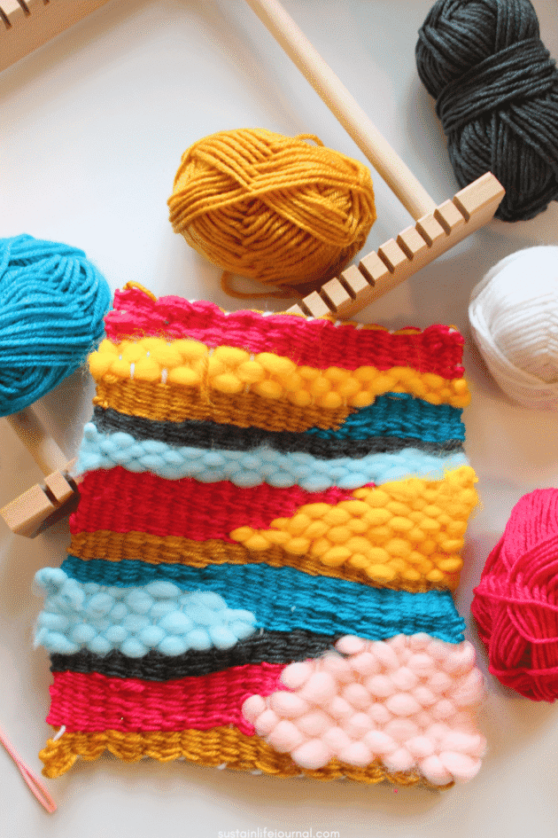 finished potholder loom project