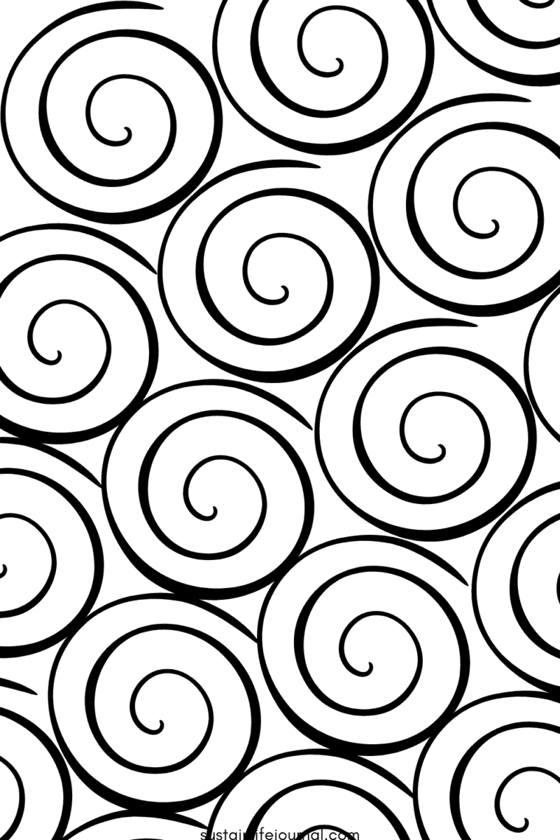 spiral coloring page