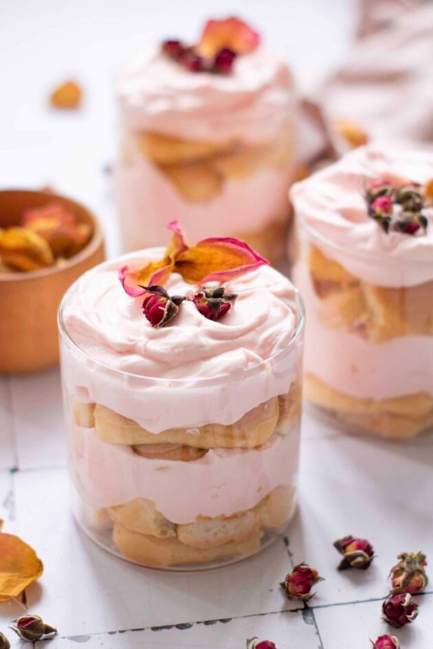 vegan rosewater tiramisu