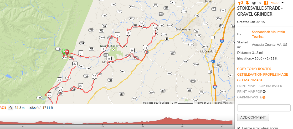 Stokesville Strade