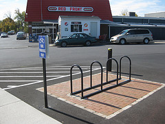 bike rack red front thanh
