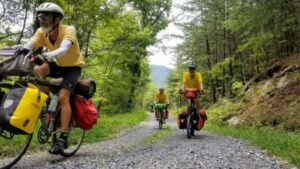 Bikes on Shenandoah National Park dirt roads