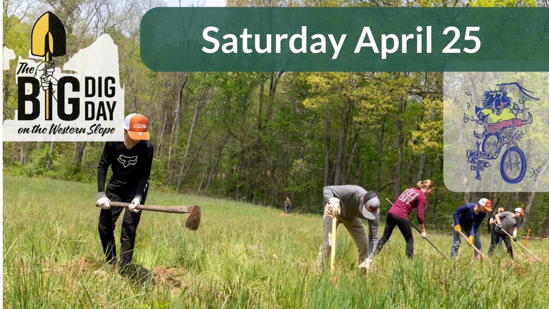 Volunteer trail building day on Western Slope