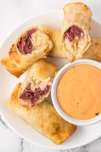 reuben egg rolls