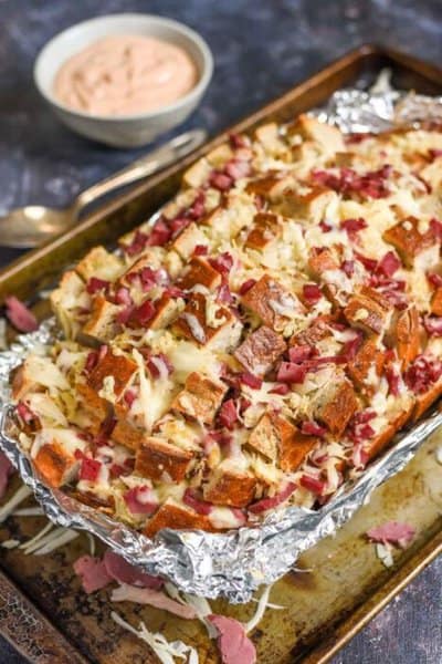 reuben pull apart bread