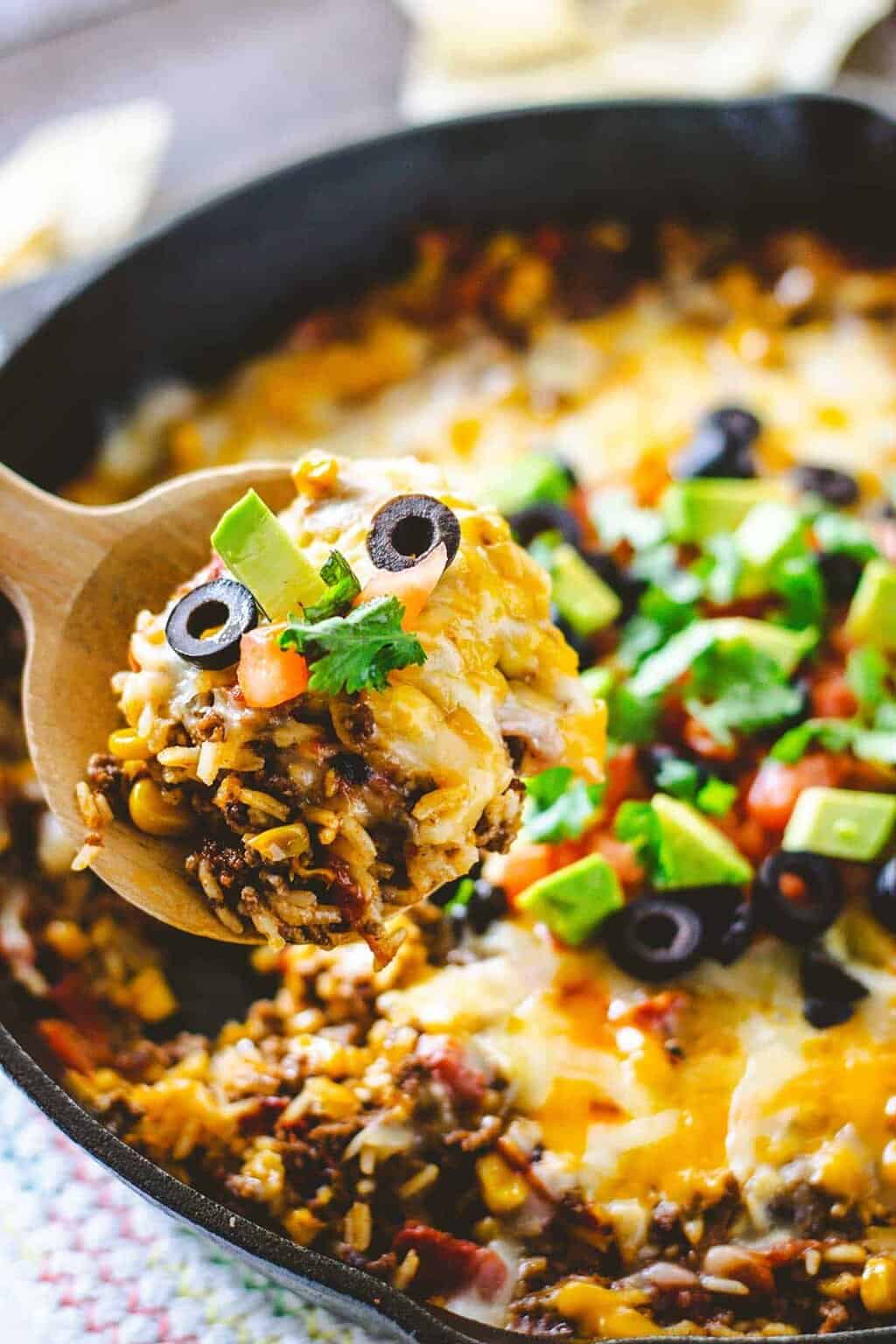 mexican beef and rice skillet
