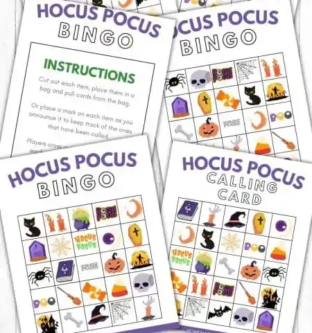 free hocus pocus bingo printables