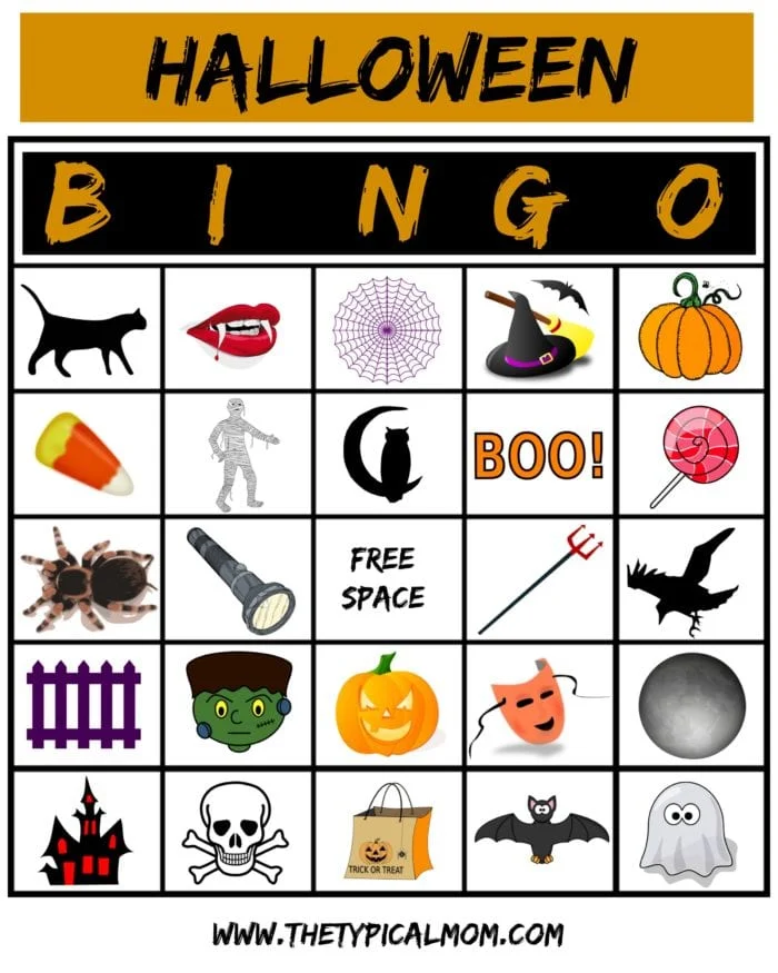 halloween bingo