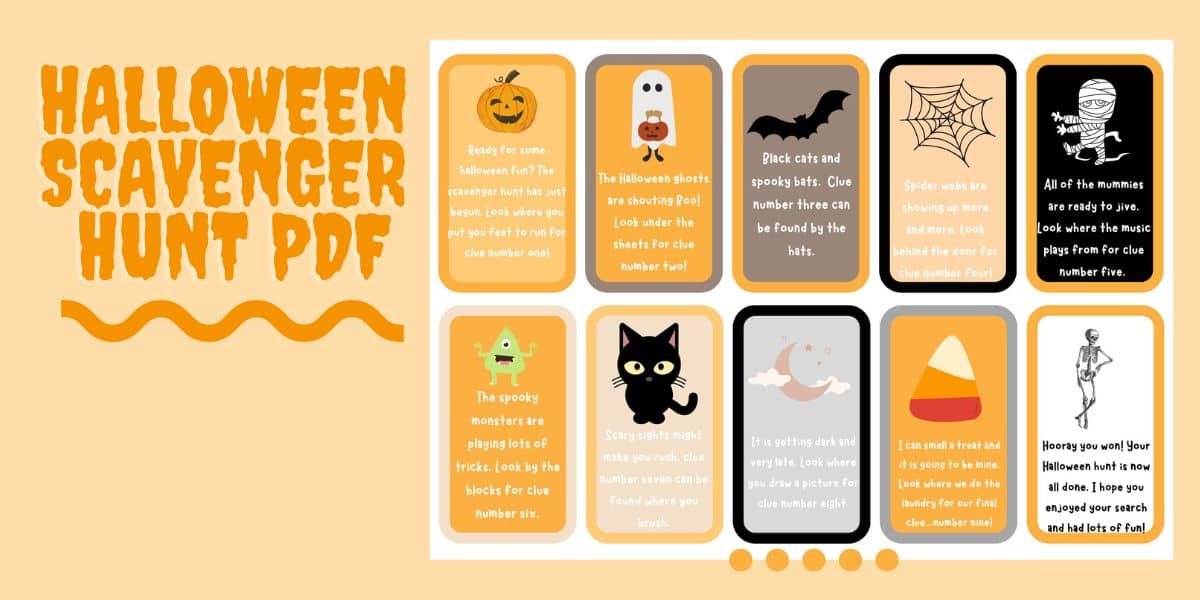 halloween scavenger hunt pdf cover