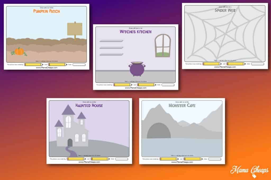 halloween scene drawing prompts 1024x683 1
