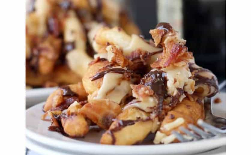 loaded maple bacon donut fries
