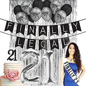 finally 21 birthday banner