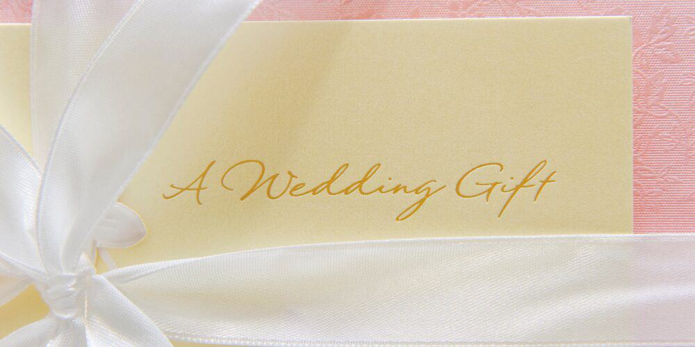 wedding gift note