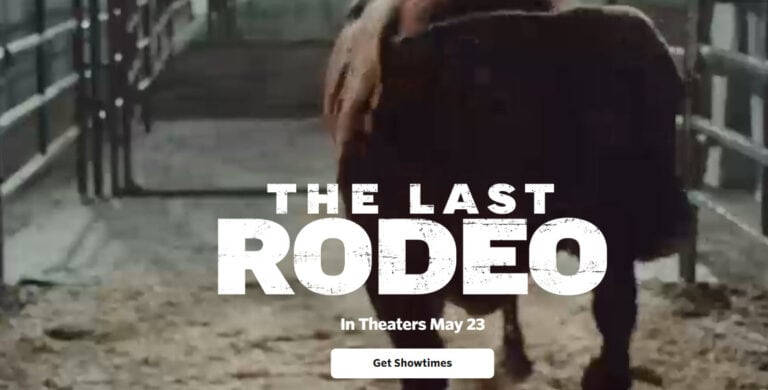 The Last Rodeo movie poster featuring a bull.
