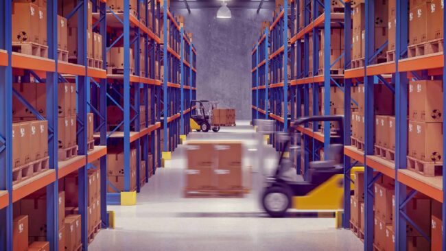 Warehouse with Forklifts