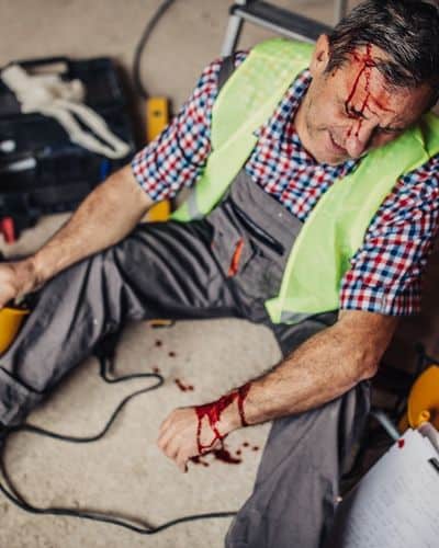 Forklift driver suffered a head injury due to unsafe working conditions